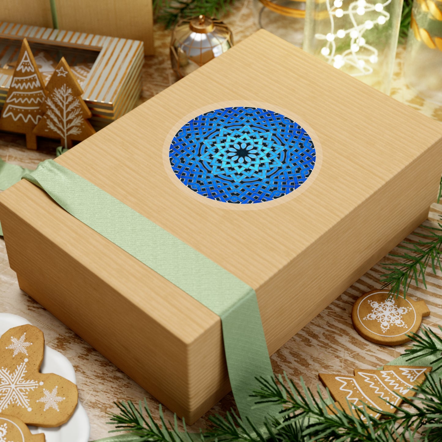 Blue Celtic Star Kiss-Cut Stickers