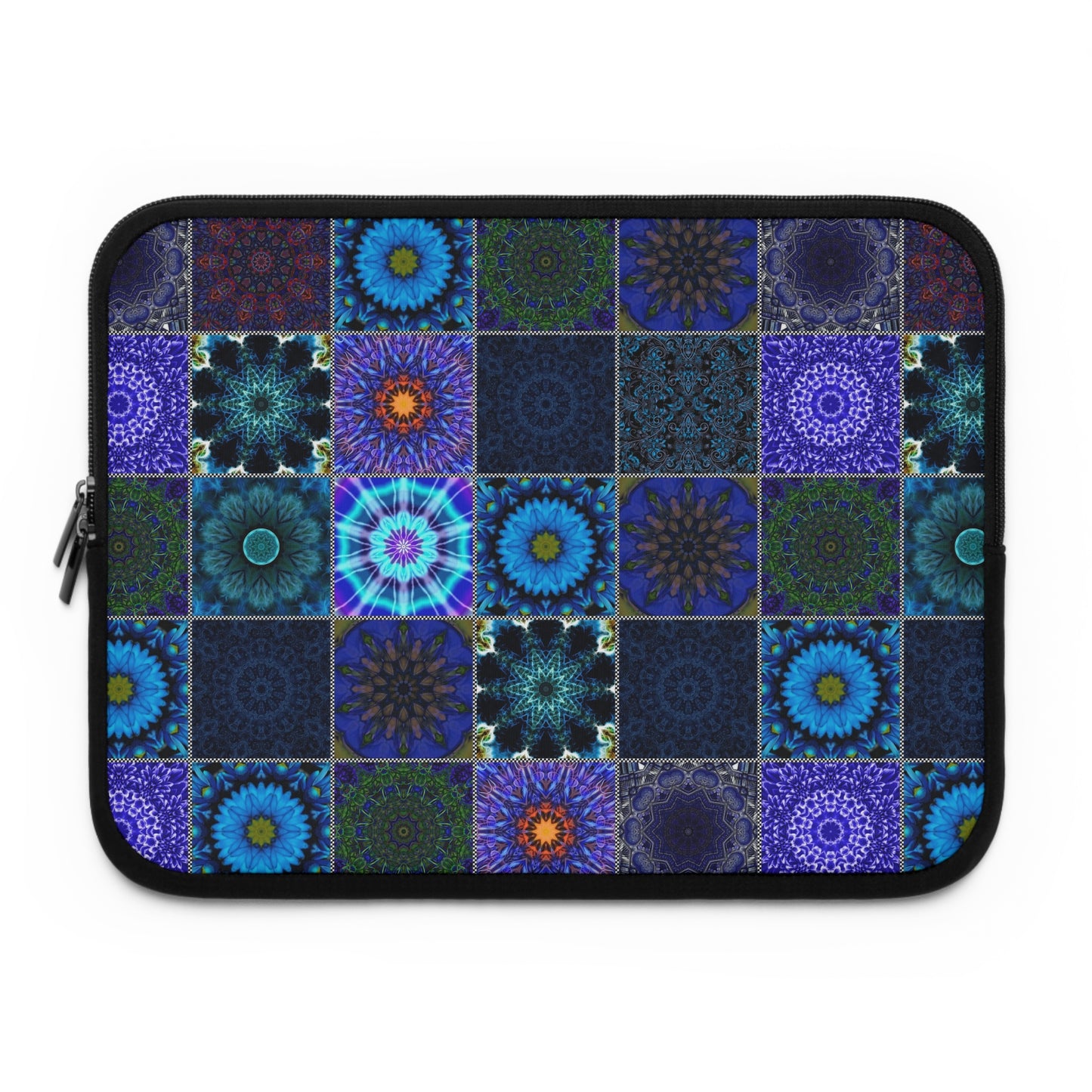 Blue Crazy Quilt Laptop Sleeve