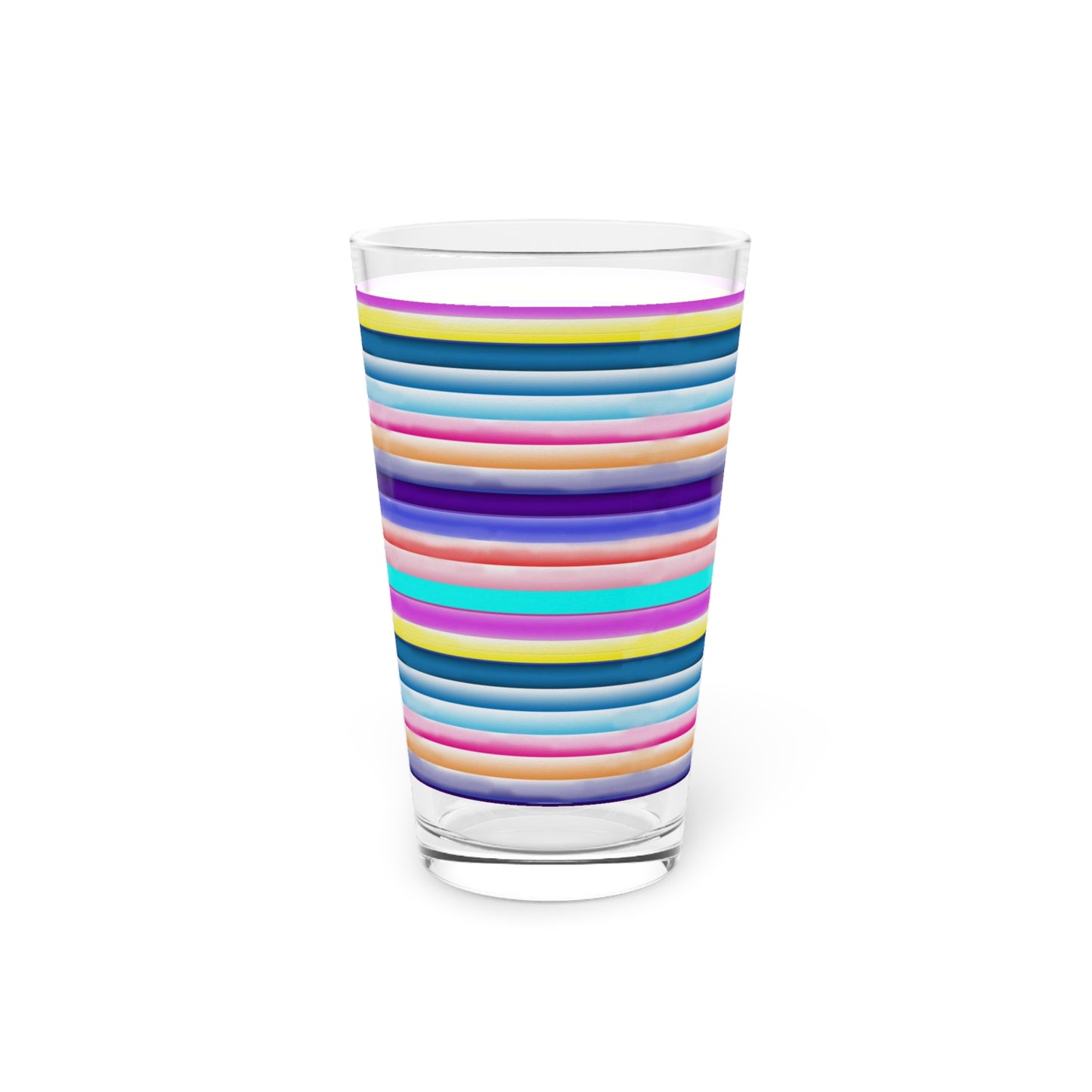 Cotton Candy Stripes Pint Glass, 16oz