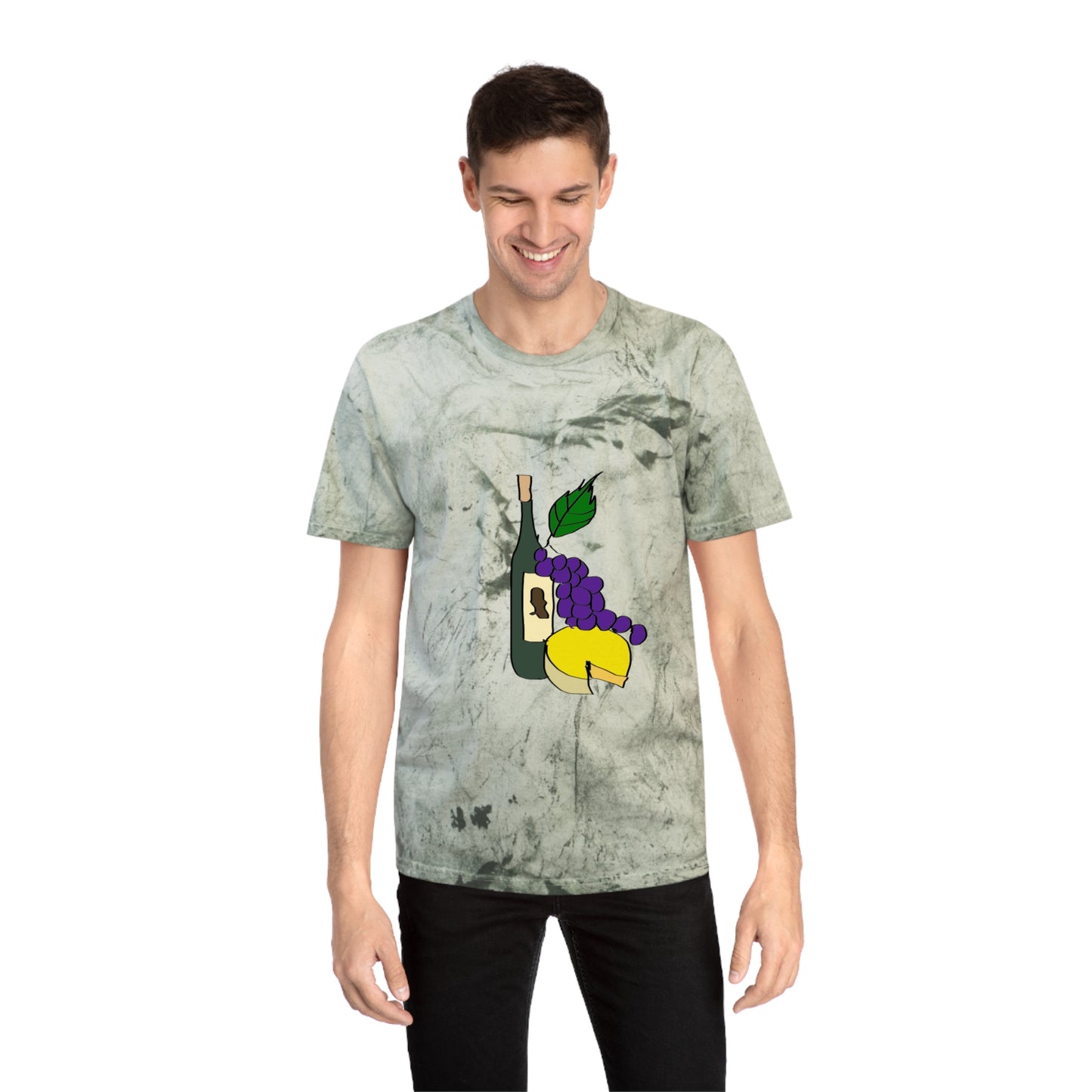 Wine and Cheese Unisex Color Blast T-Shirt