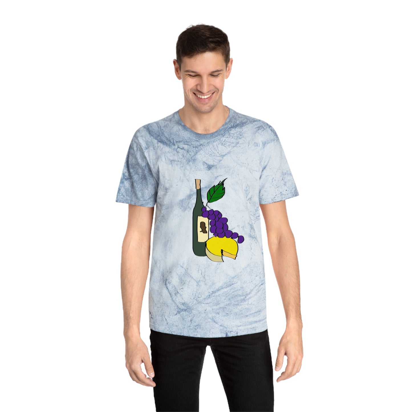 Wine and Cheese Unisex Color Blast T-Shirt
