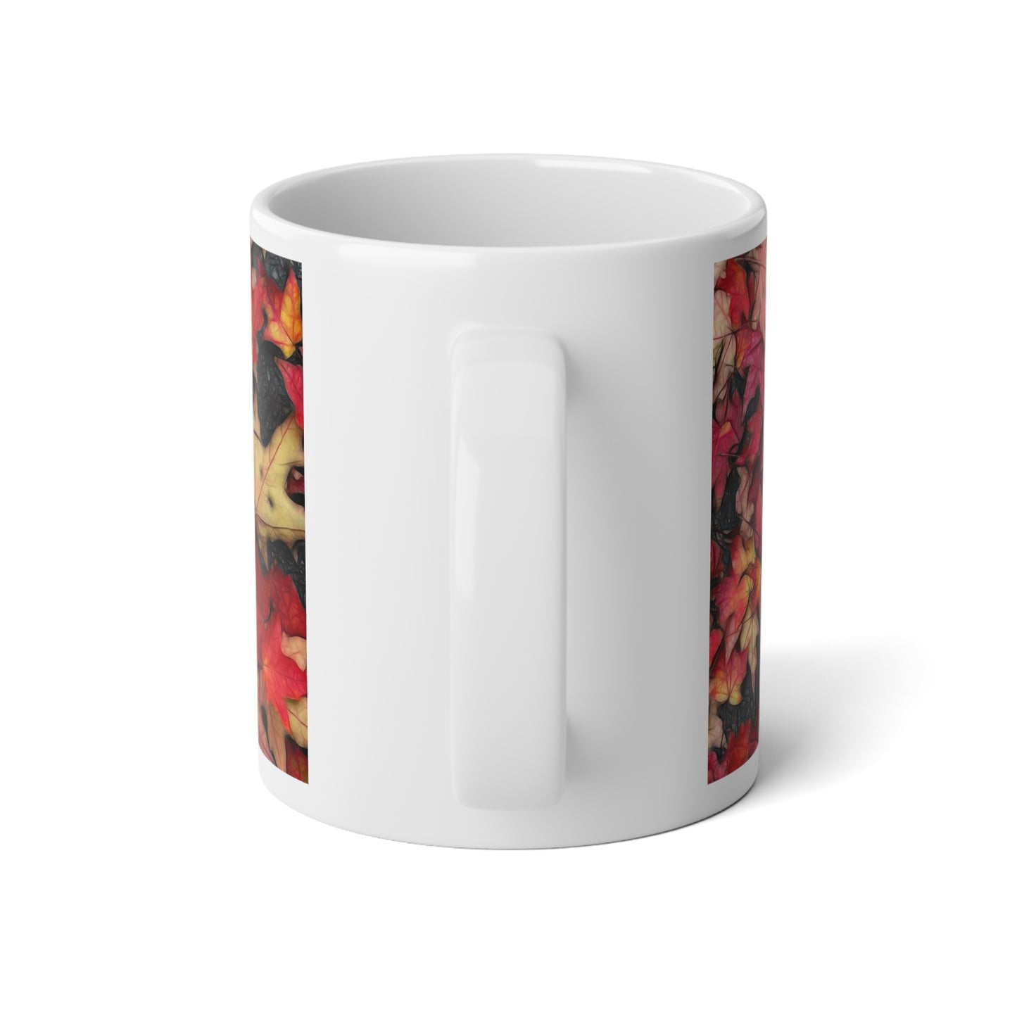 Maple Leaves in October 2 Jumbo Mug - 20oz Coffee Cup, Fall Decor, Seasonal Gift, Cozy Drinkware, Thanksgiving Mug