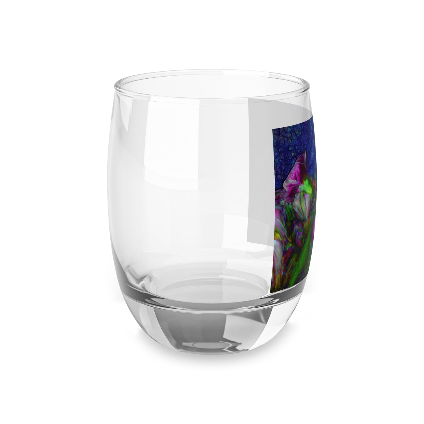 Abstract Pink Carnation Stems Whiskey Glass