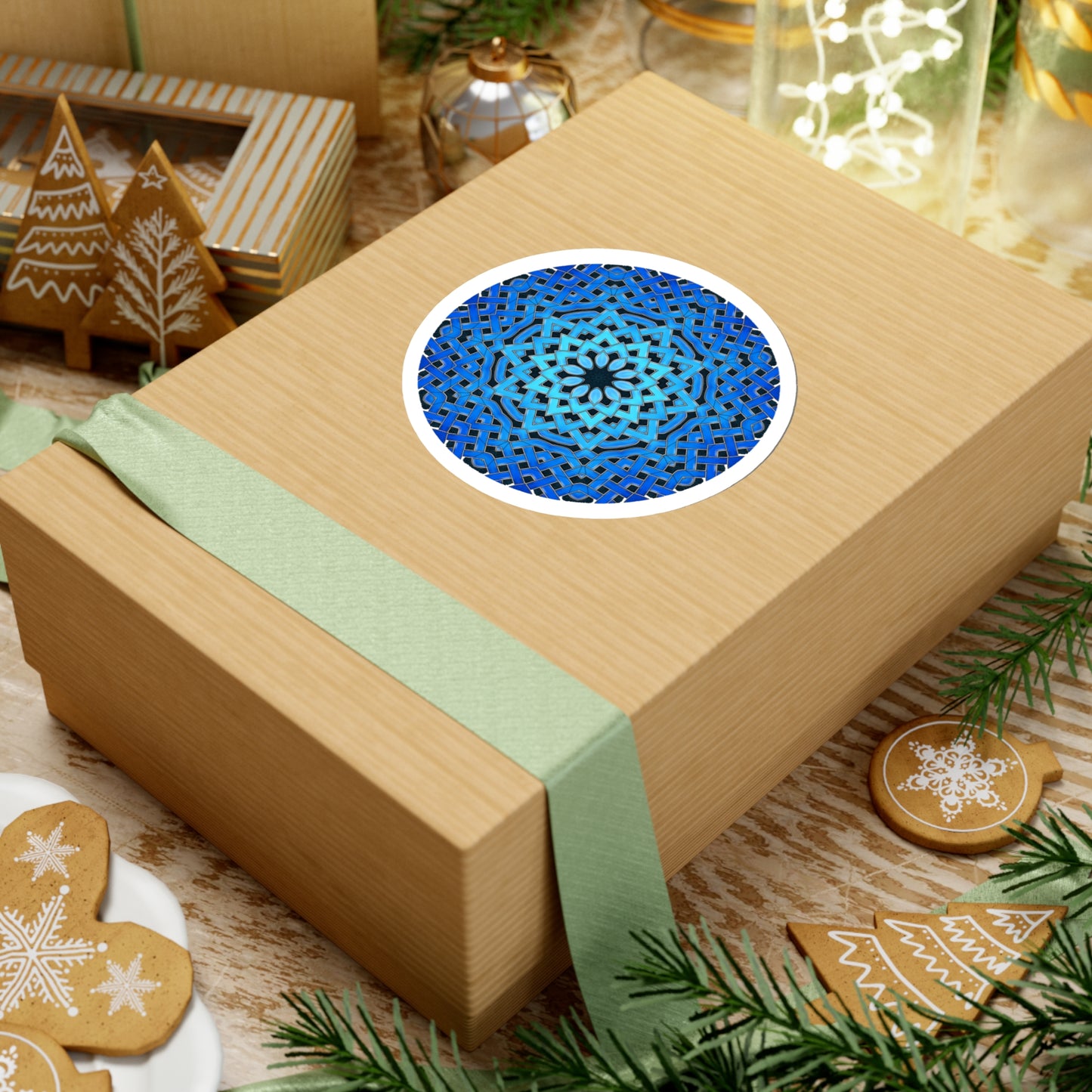 Blue Celtic Star Kiss-Cut Stickers
