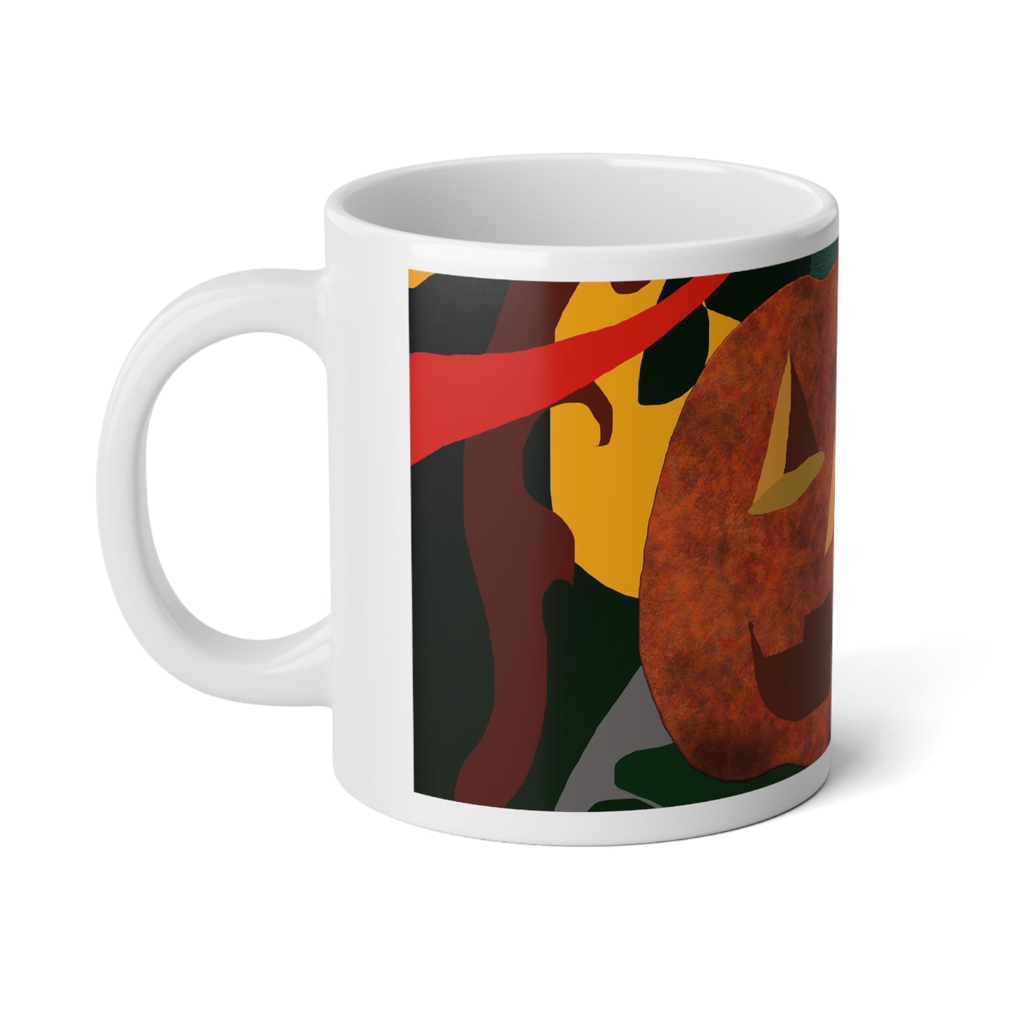 Pumpkin and Mouse Jumbo Mug, Halloween Coffee Cup, Fall Decor, Pumpkin Latte Mug, Unique Gift for Halloween Lovers