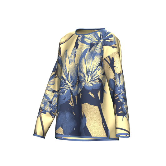 Blue Wildflowers Sweater