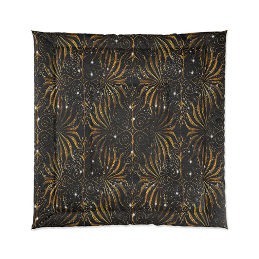 Comforter — Black & Gold Victorian Sparkle Cover
