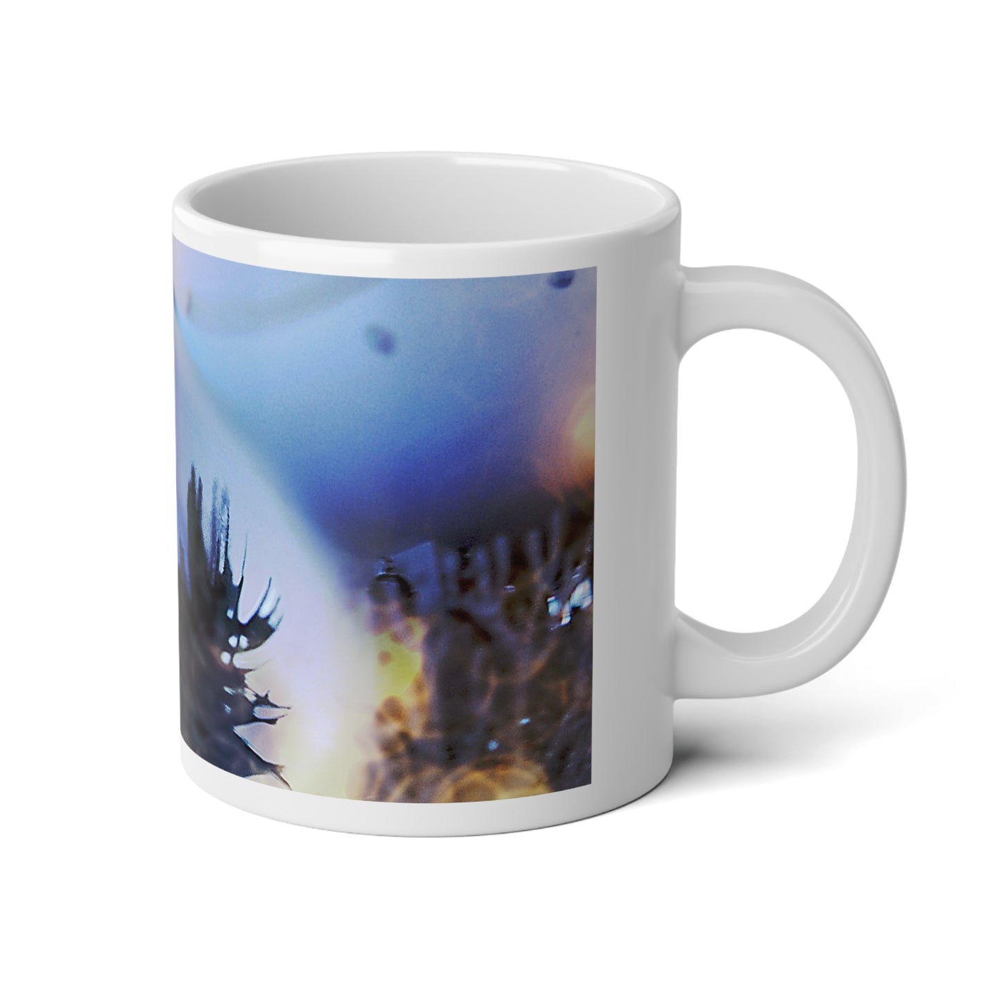Blue Ice Ornament Jumbo Mug 20oz - Abstract Nature Design