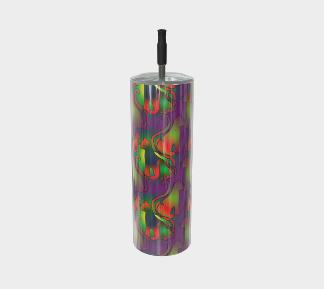 Abstract Cats Stainless Steel Tumbler