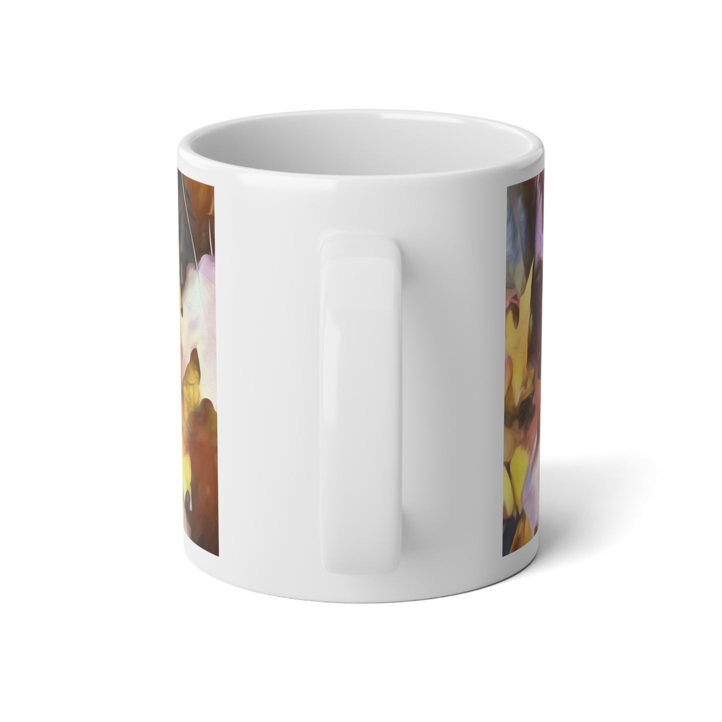 Fall Leaves Bright Jumbo Mug | Cozy Coffee Cup for Fall, Perfect Gift for Thanksgiving, Home Decor, Hot Beverage Lover