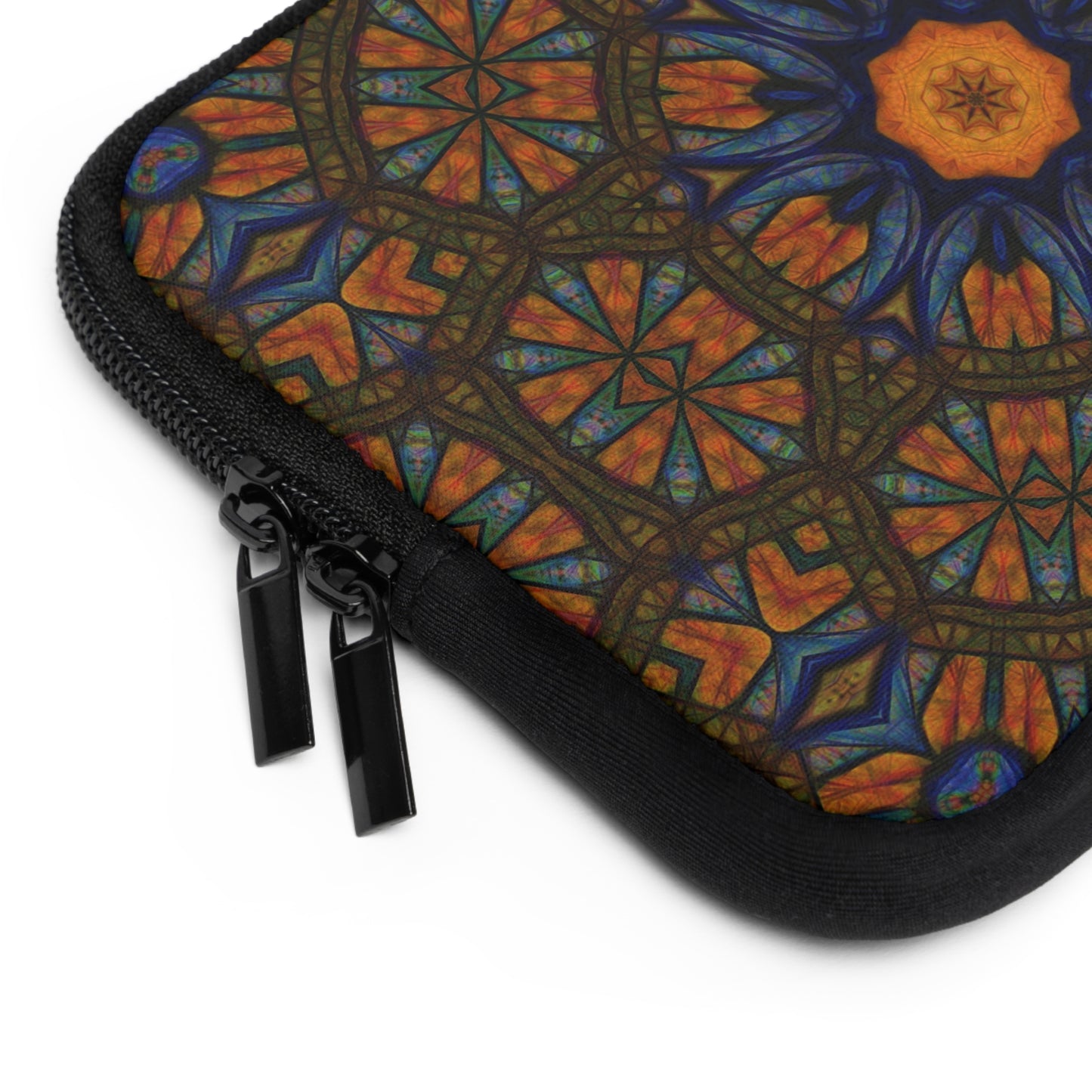 Blue Orange Sketchy Kaleidoscope Laptop Sleeve