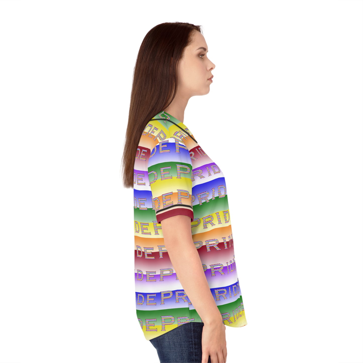 Pride LGBTQ Women's Baseball Jersey (AOP)