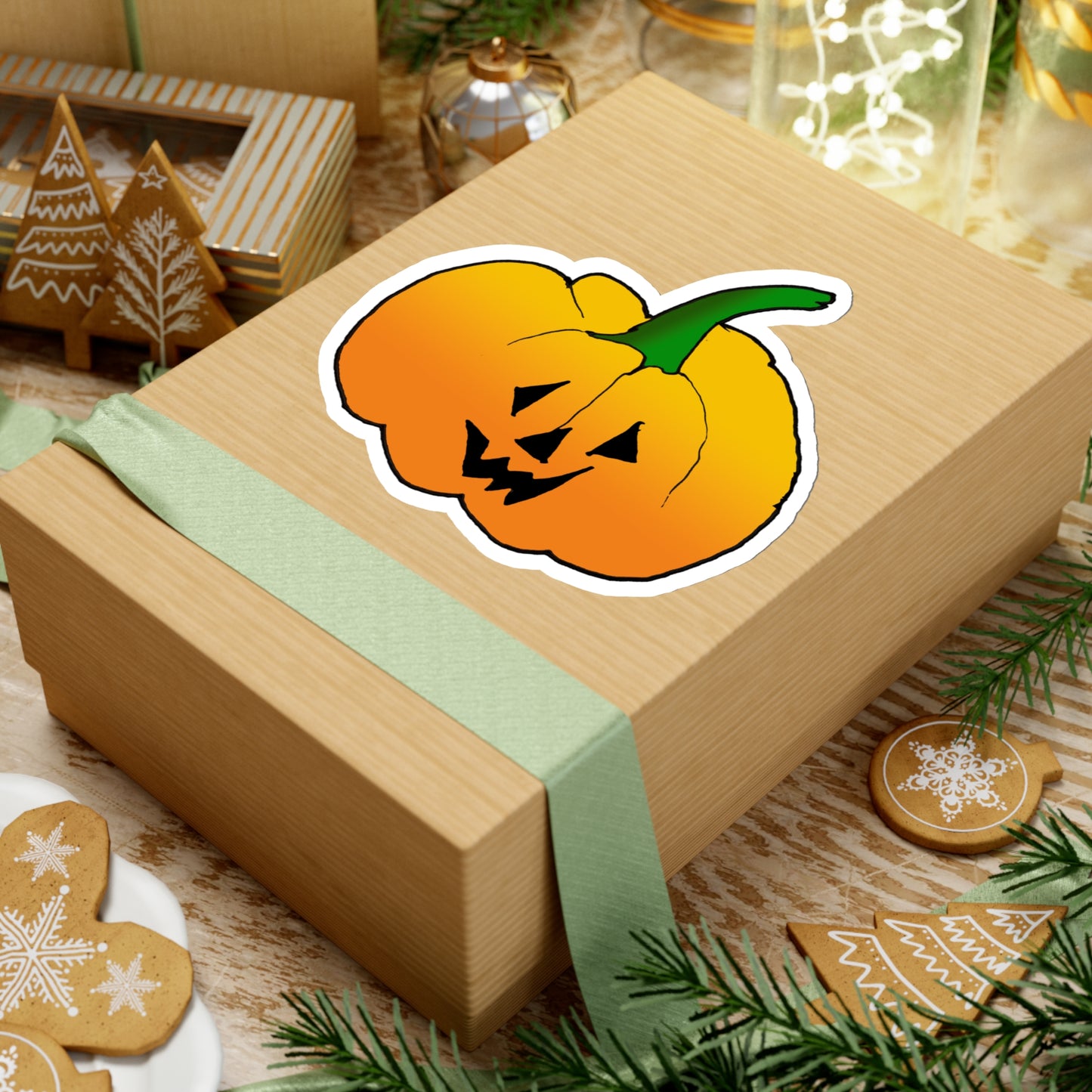 Jack O Lantern Kiss-Cut Stickers