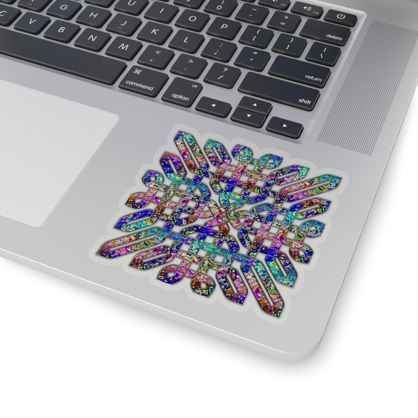 Dichroic Celtic Knot Kiss-Cut Stickers