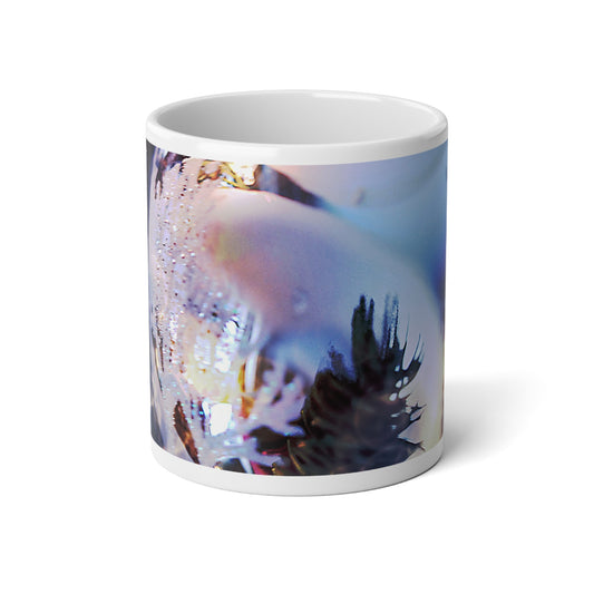 Blue Ice Ornament Jumbo Mug 20oz - Abstract Nature Design