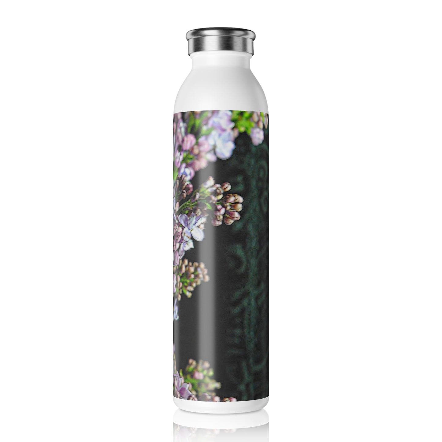 Light Purple Lilacs Slim Water Bottle | Eco-Friendly Reusable Drink Container, Perfect for Hiking, Gym, Gifts, Outdoor Events, and Everyday Use