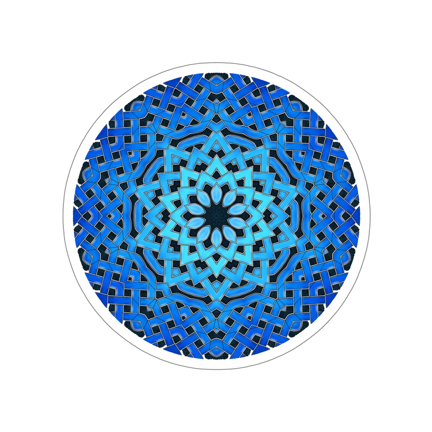 Blue Celtic Star Kiss-Cut Stickers