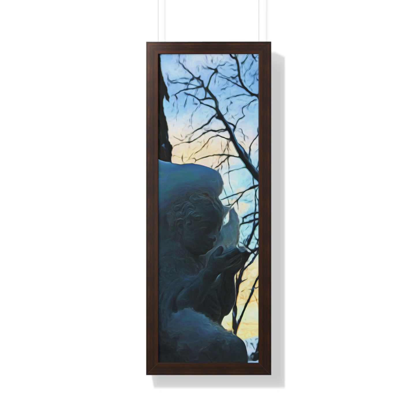 Angel On My Tree Framed Vertical Poster
