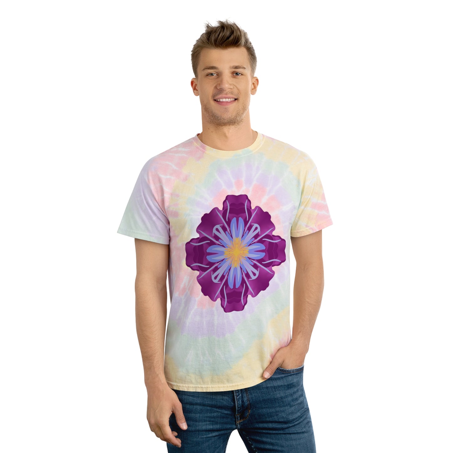 Fanciful Flowers 3 Tie-Dye Tee, Spiral