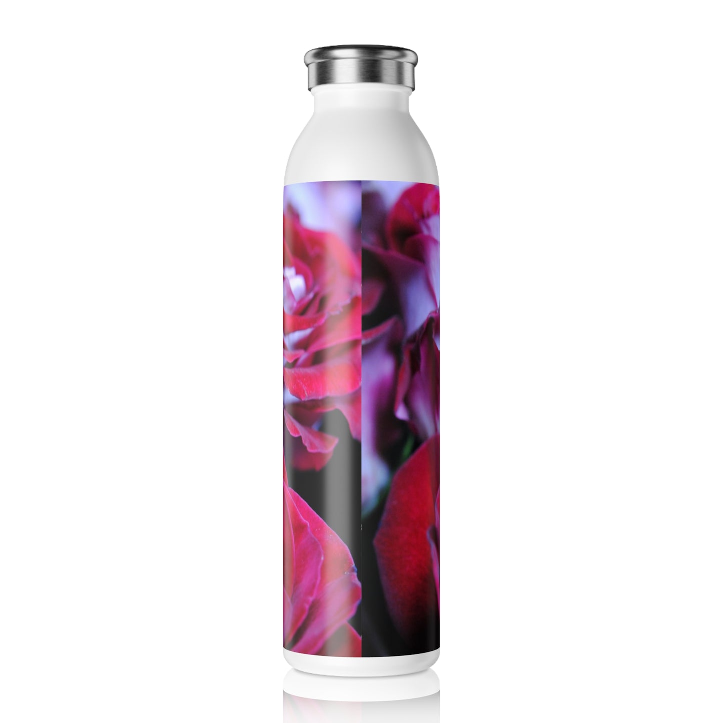 Latin Dancer Rose Group Slim Water Bottle with Floral Design, Eco-Friendly Reusable Bottle, Perfect for Gym, Travel, and Self-Care, Great Gift Idea