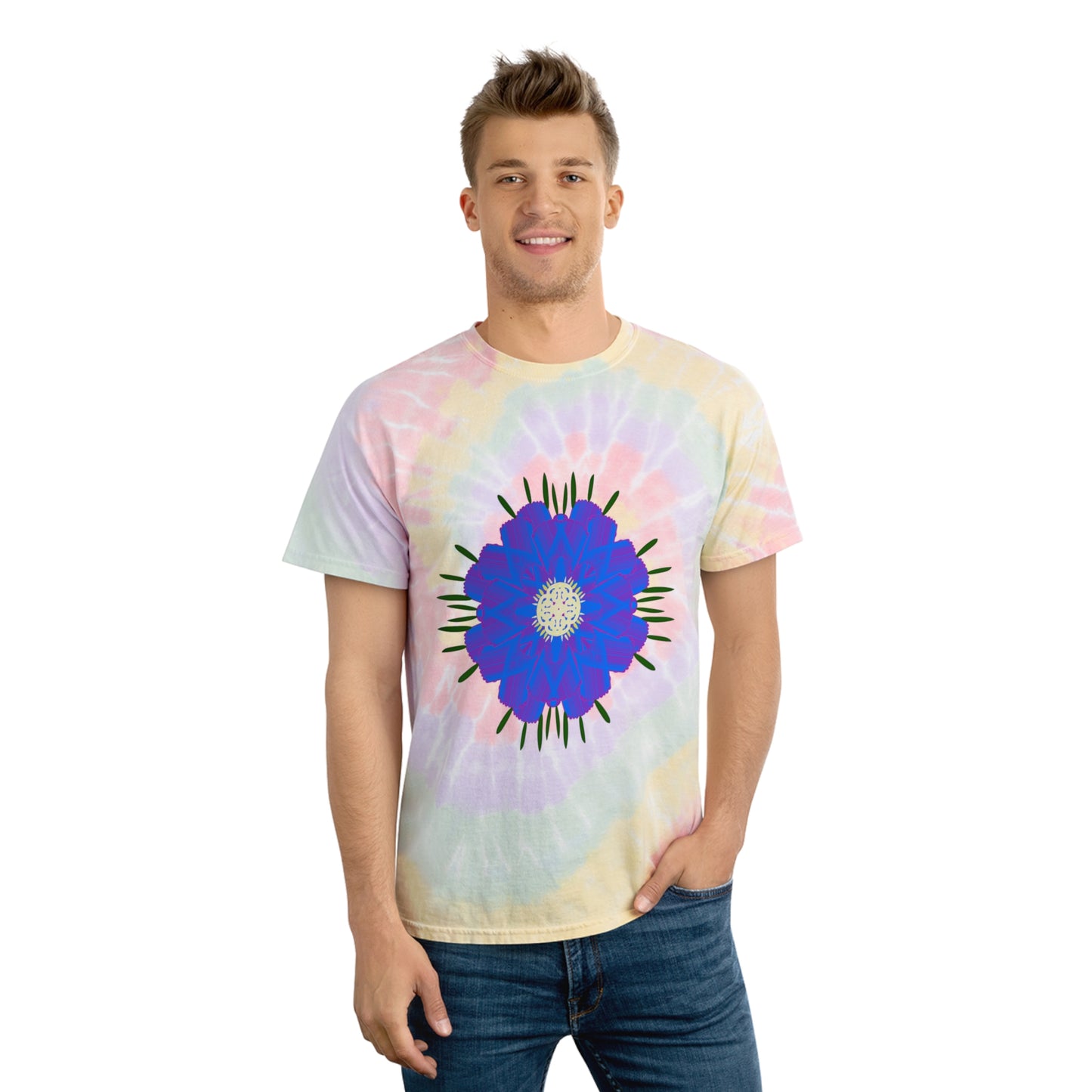 Mythical Flora No 1 Tie-Dye Tee, Spiral