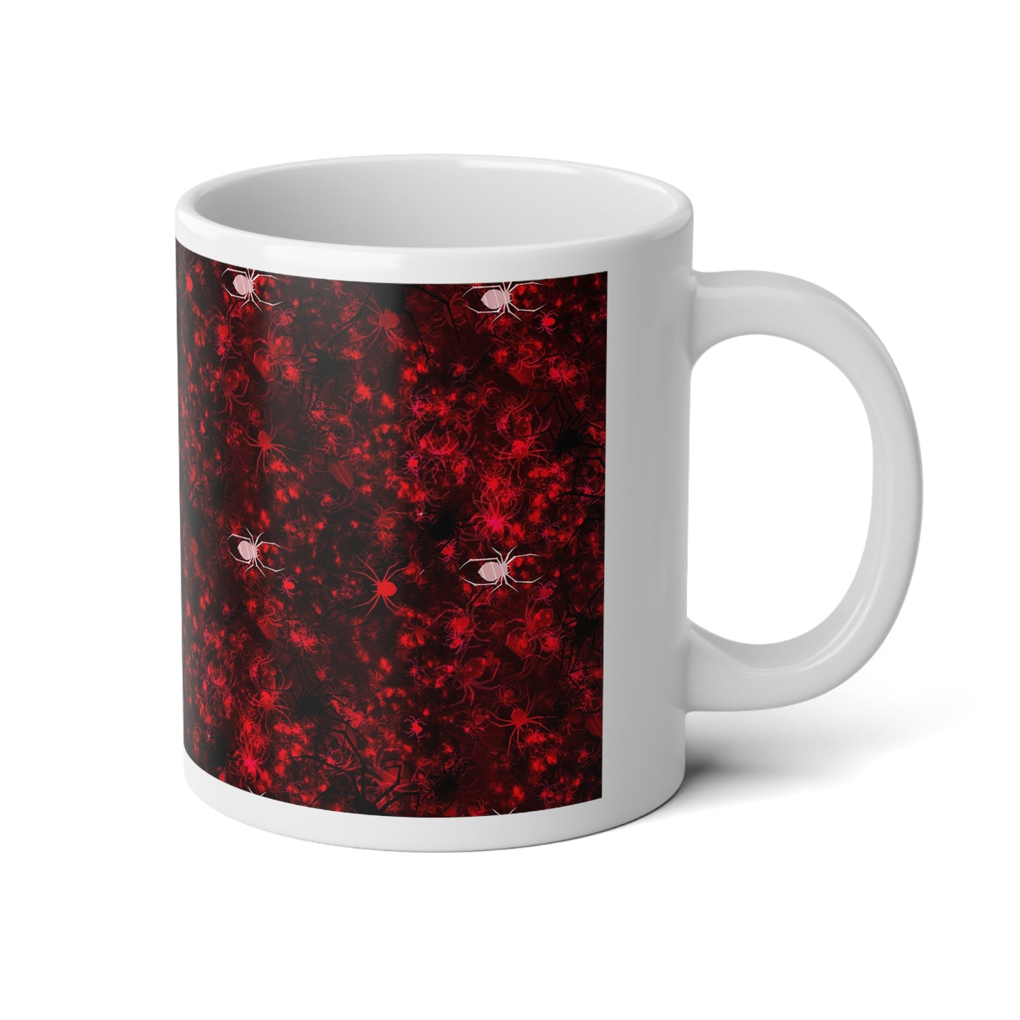 Red Spider Swarm Jumbo Mug, Statement Coffee Cup, Unique Gift for Tea Lovers, Home Decor, Large Capacity Drinking Mug