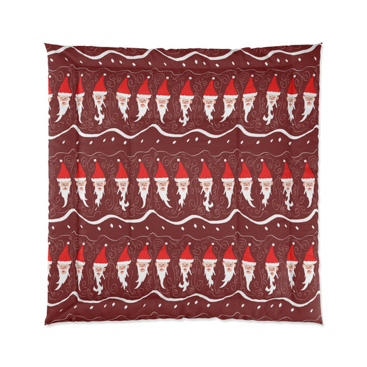 Santa Pattern Comforter — Festive Christmas Bedding