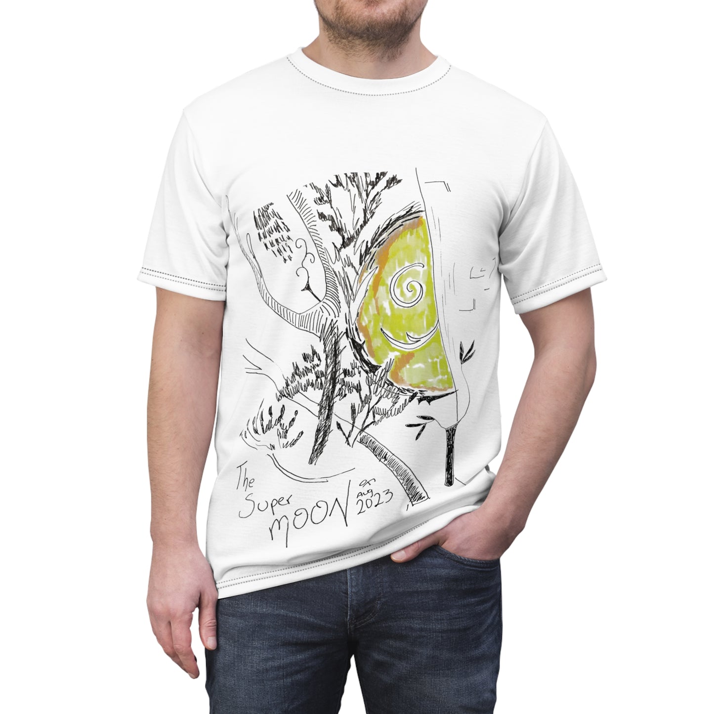 Sturgeon Moon Unisex Cut & Sew Tee (AOP)