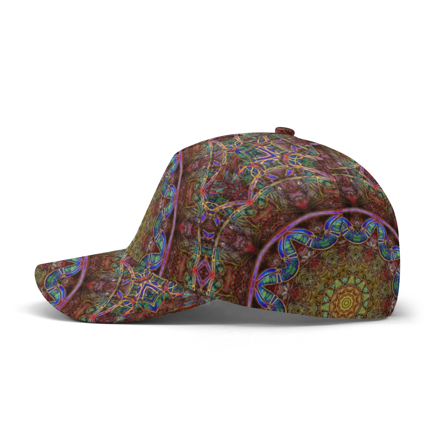 Pink Windy Kaleidoscope All Over Printing Baseball Caps