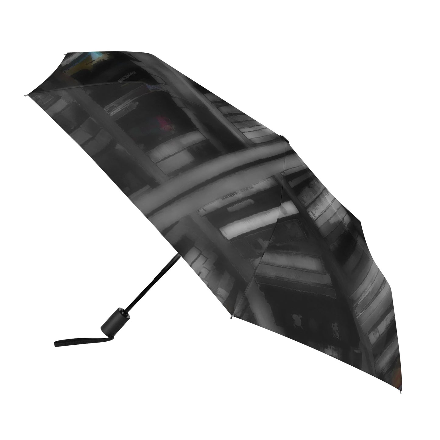 Black and White Bookshelves Fully Auto Open & Close Umbrella Printing Outside