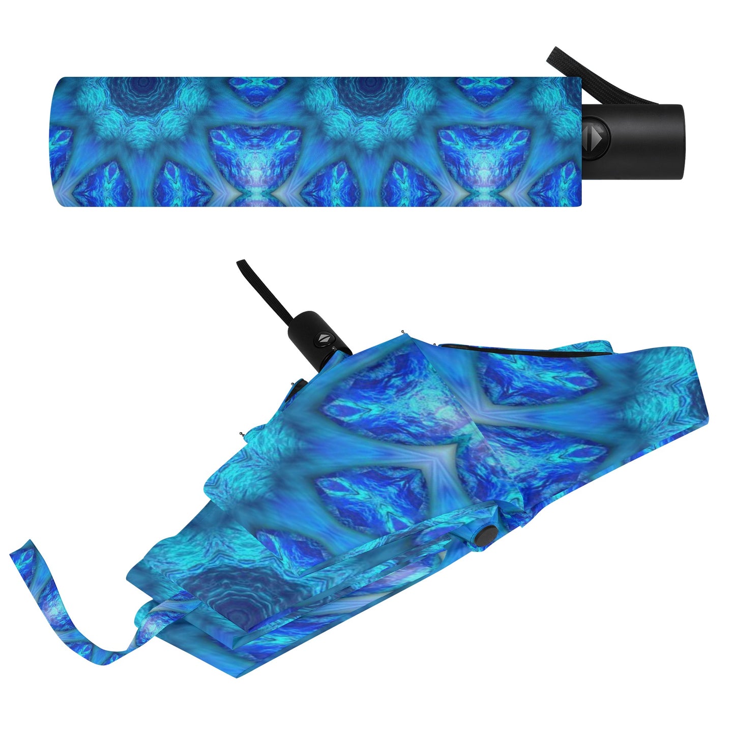 Blue Ocean Kaleidoscope Fully Auto Open & Close Umbrella Printing Outside