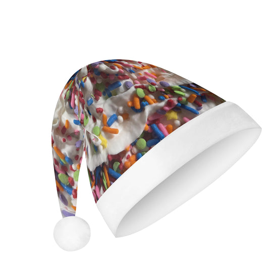 Rainbow Sprinkles and Whipped Cream Christmas Santa‘s Hats