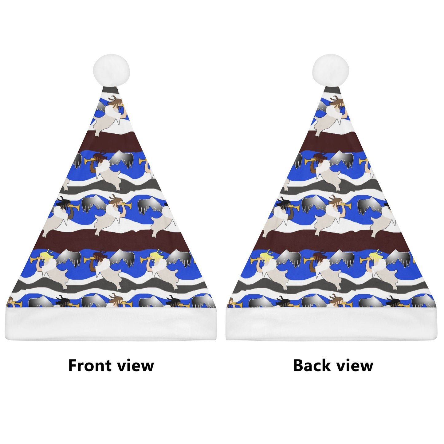 Angels Pattern Christmas Santa‘s Hats