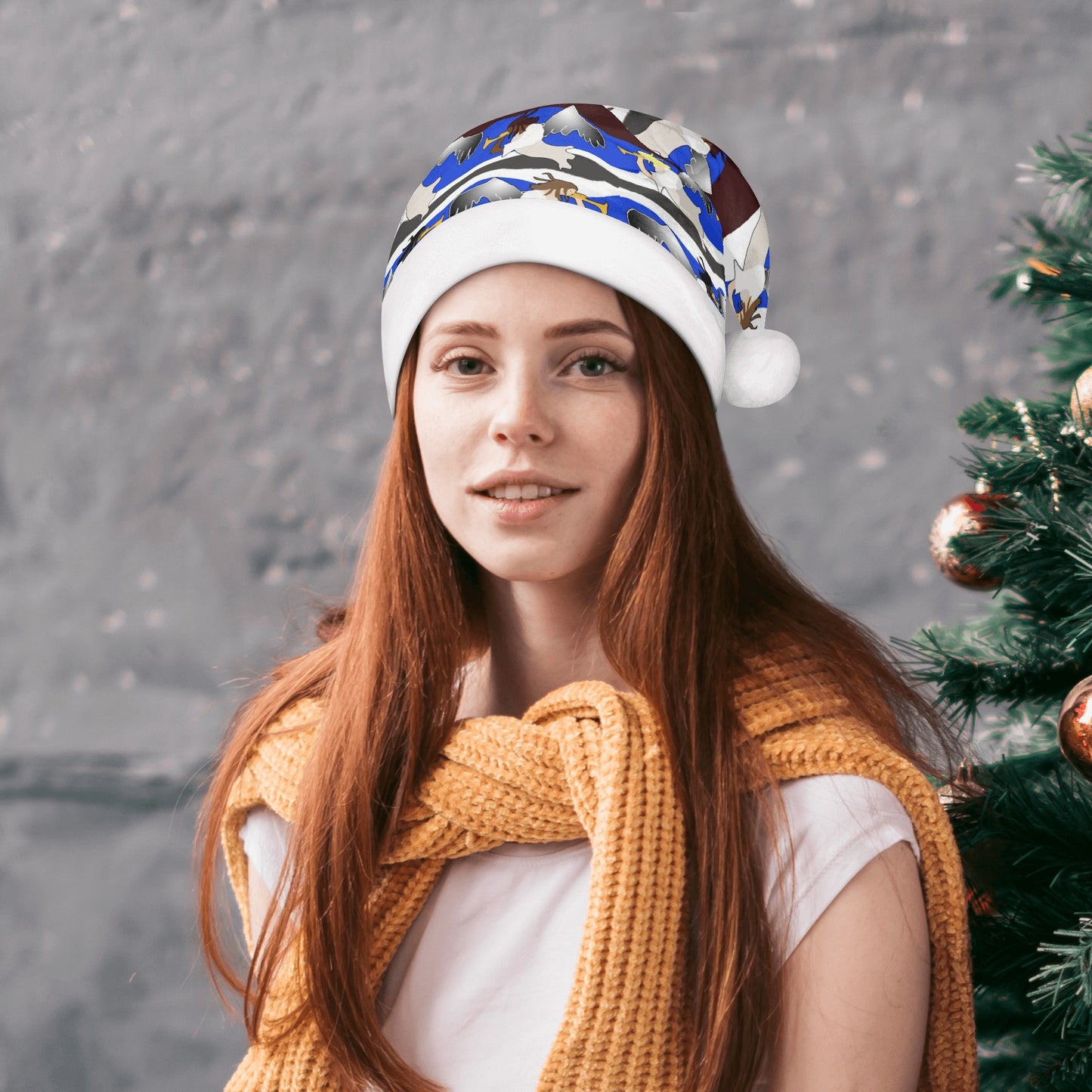 Angels Pattern Christmas Santa‘s Hats