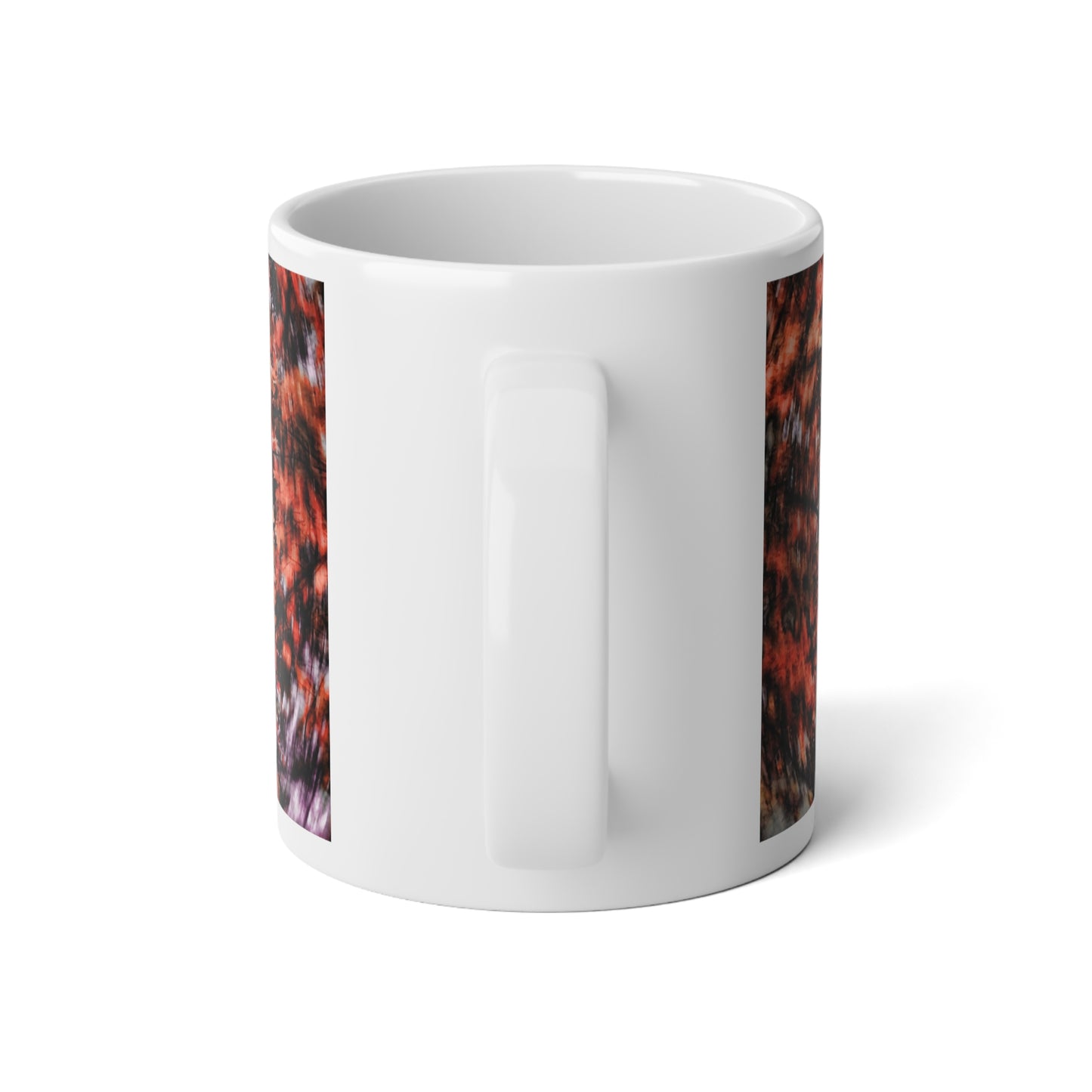 Fall Windy Leaves Jumbo Mug, Cozy Coffee Cup for Fall, 20oz Floral Drinkware, Perfect Gift for Tea Lovers, Seasonal Home Decor