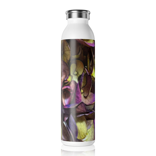 October Flowers 4 Slim Water Bottle - Stylish Hydration on the Go