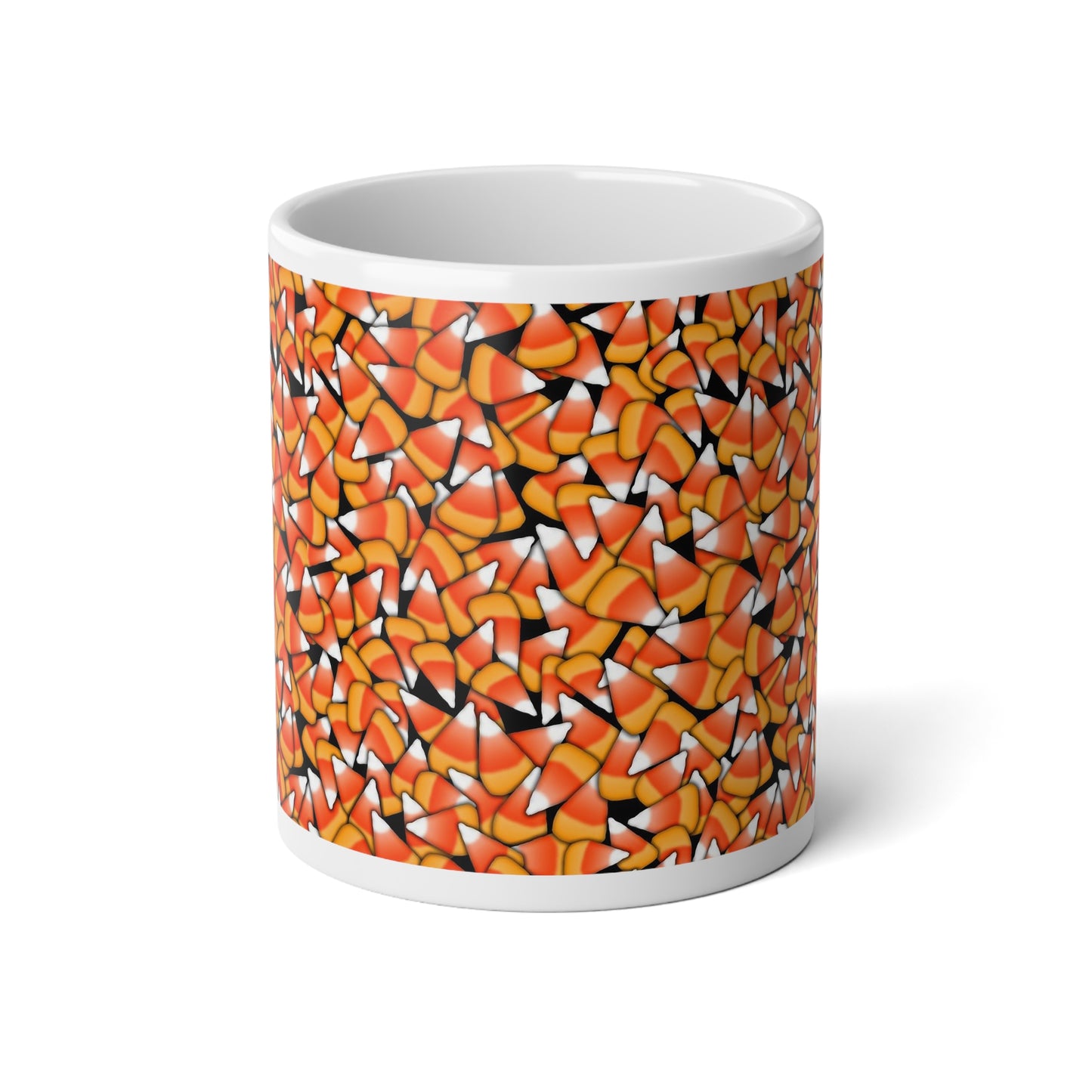 Halloween Candy Corn Jumbo Mug - 20oz, Perfect for Autumn Mornings, Spooky Gift, Coffee Lover, Fall Decor