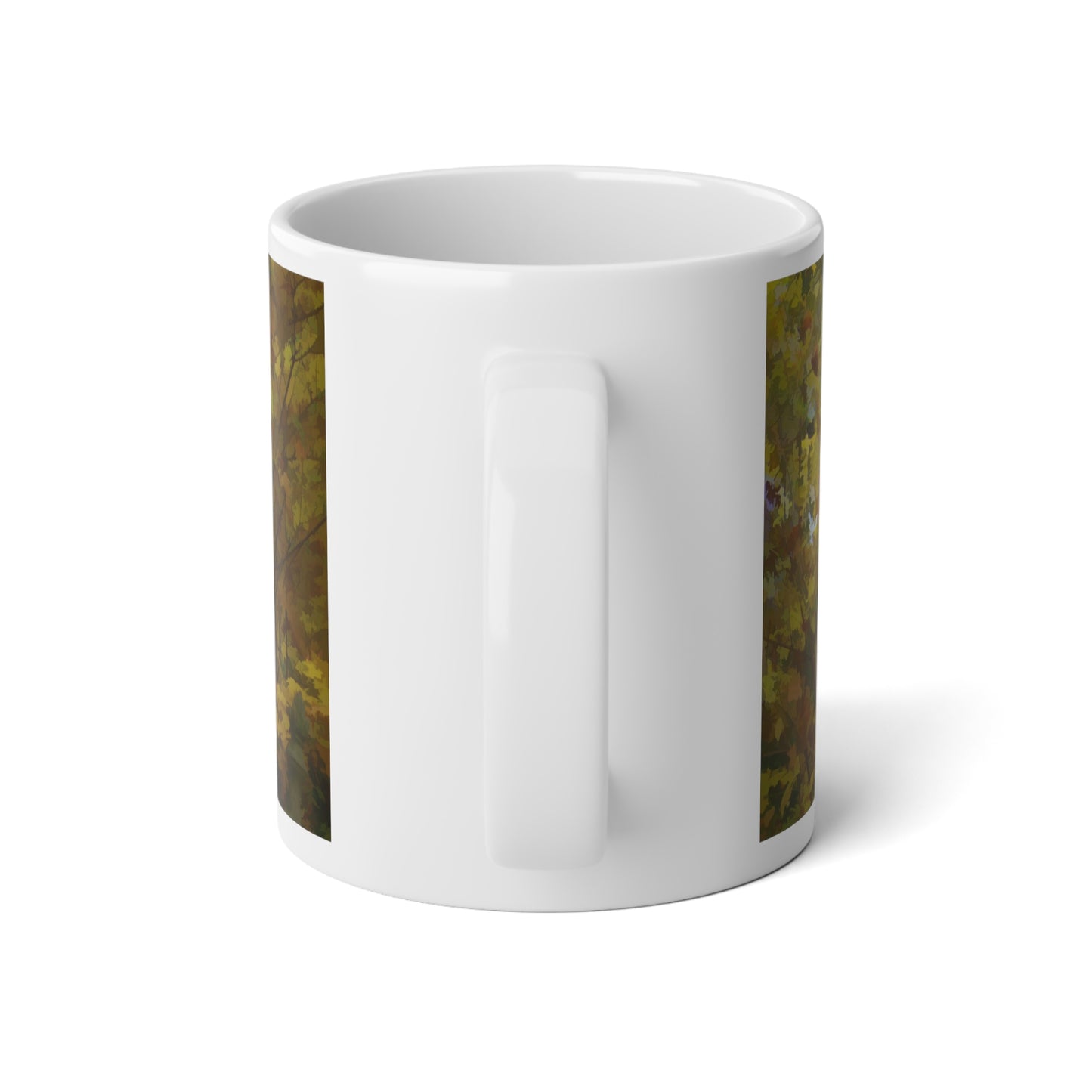 Autumn Landscape Jumbo Mug, Cozy Fall Coffee Cup, 20oz Ceramic Mug, Gift for Nature Lovers, Halloween and Thanksgiving