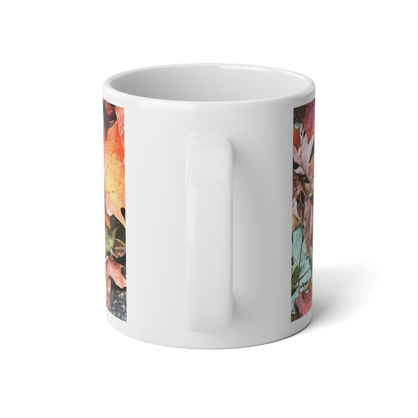 Mid October Fall Leaves Jumbo Mug - 20oz Coffee Cup, Ideal for Fall Decor, Nature Lovers, Cozy Vibes, Gift for Autumn Enthusiasts