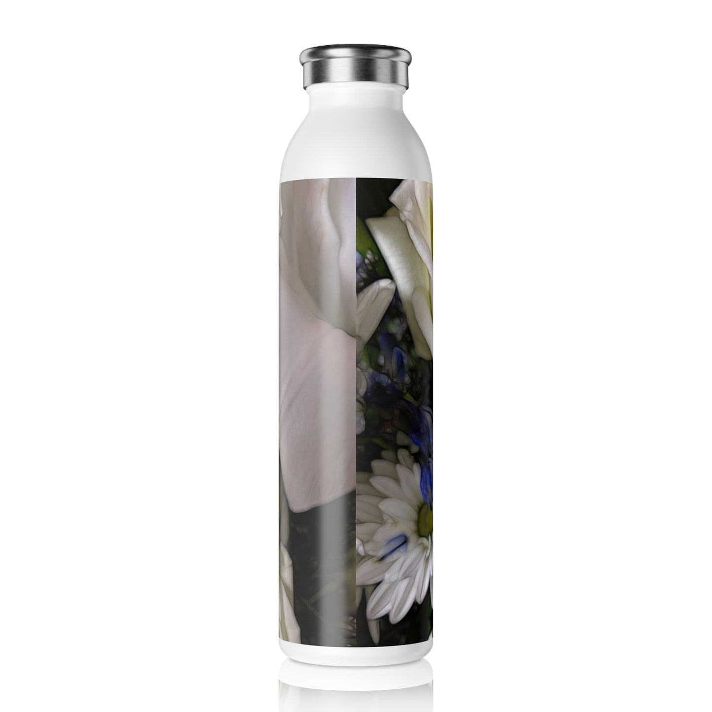 November Flowers 4 Slim Water Bottle | Perfect for Fitness, Eco-Friendly Lifestyle, Gifts, Weddings, and Daily Hydration