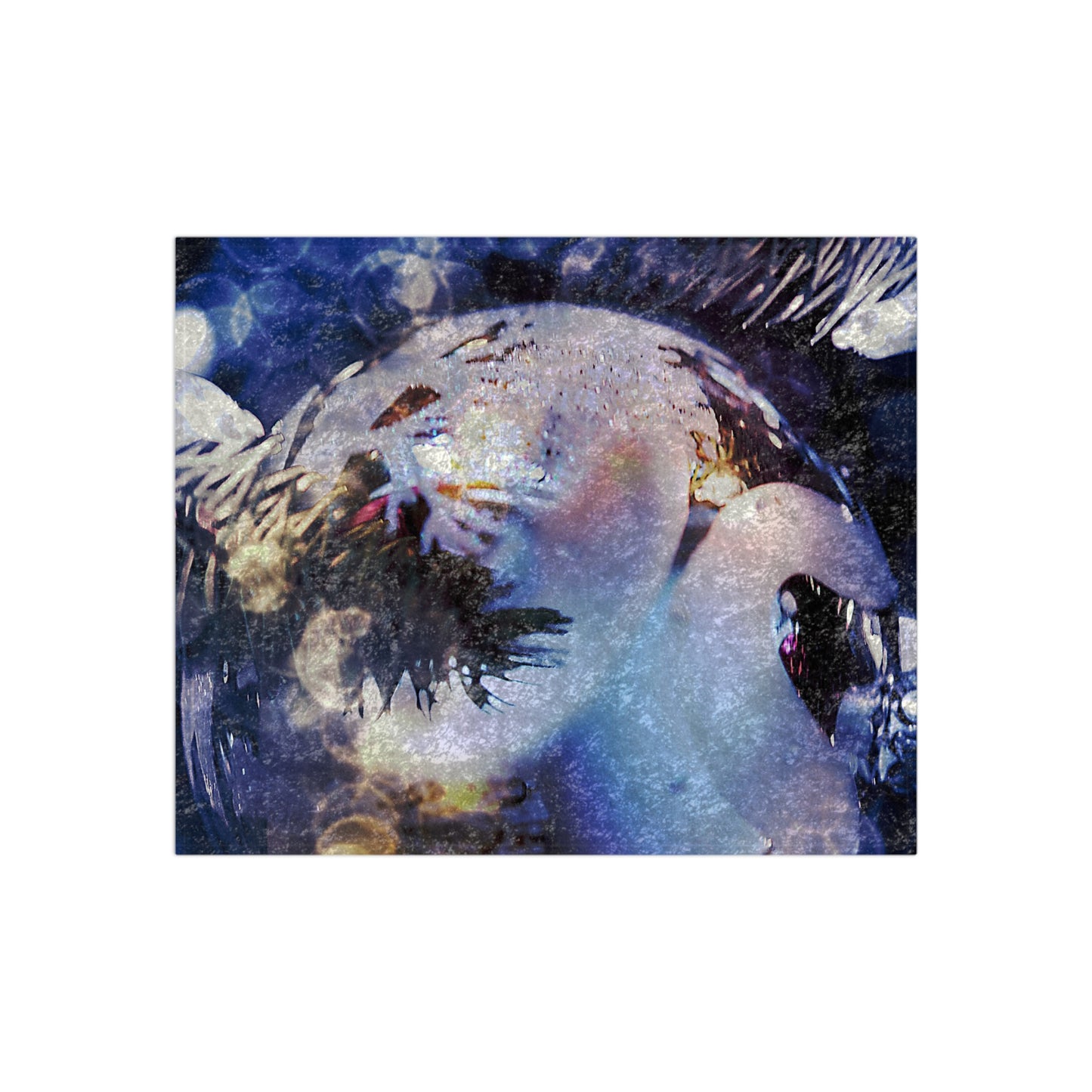 Blue Ice Oranment Crushed Velvet Blanket