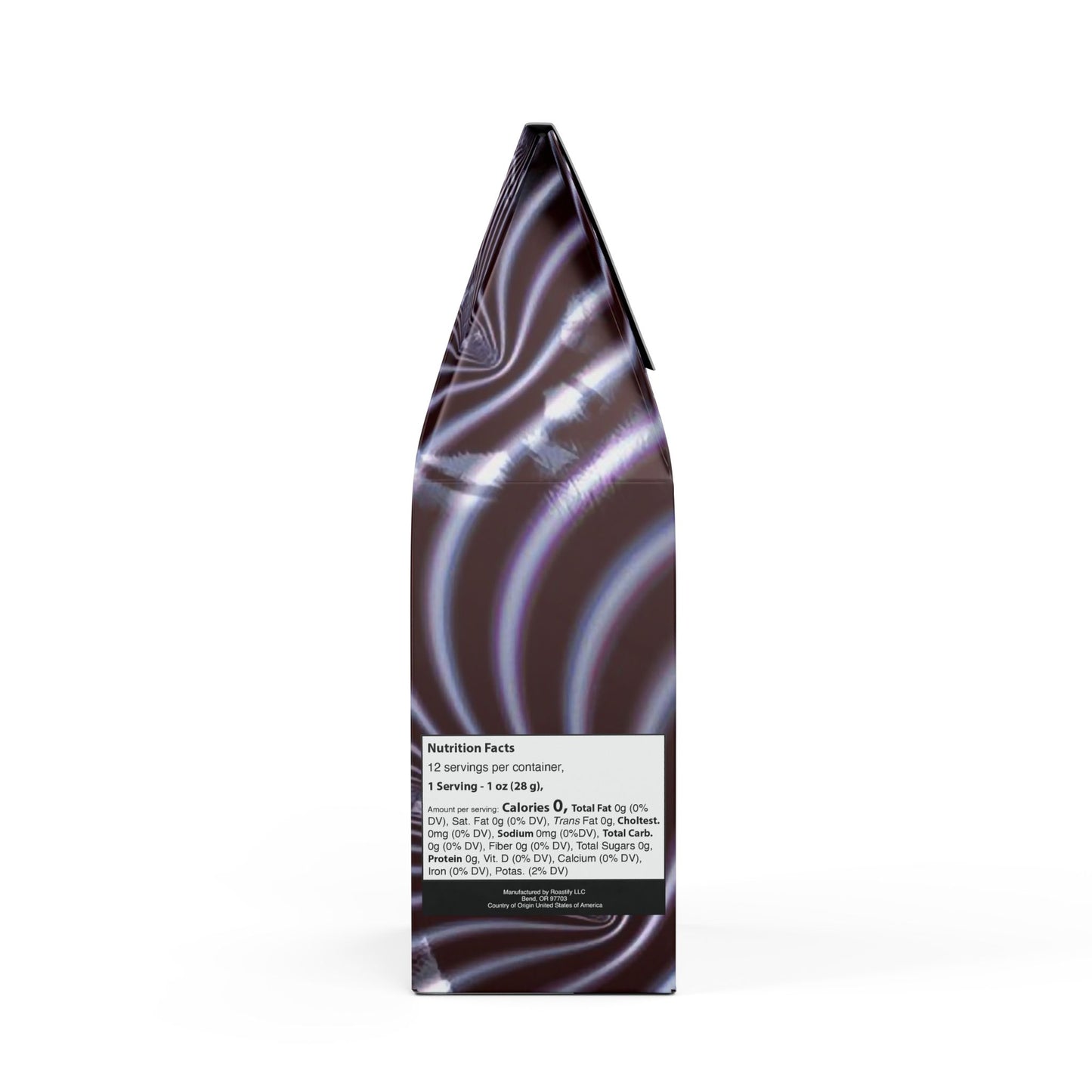 Black and White Spiral Fractal Party Favor Bitterroot Coffee Blend (Dark French Roast)