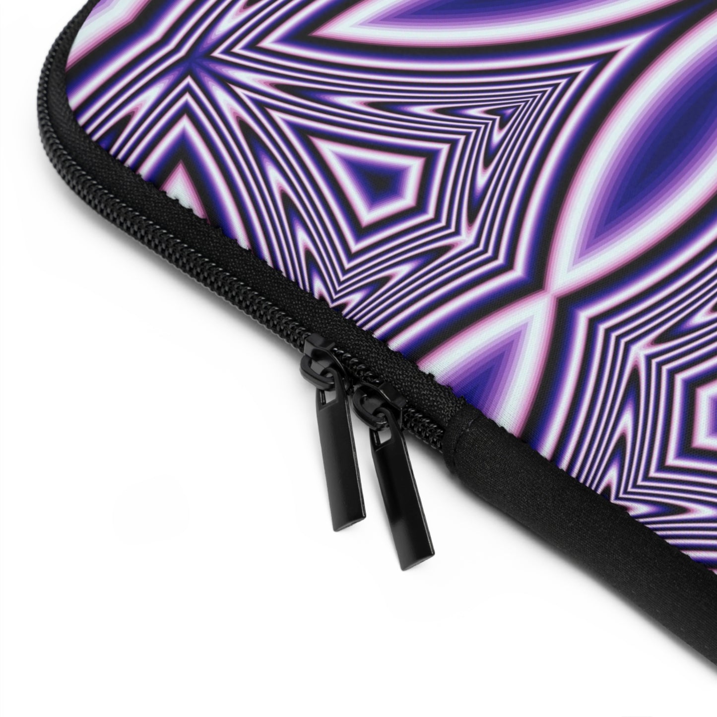 Blue Fractal Kaleidoscope Laptop Sleeve
