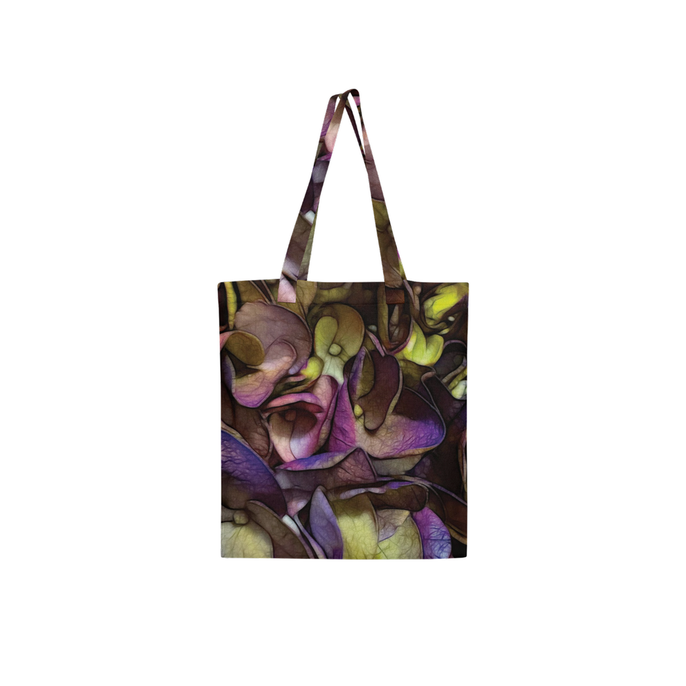 October Flowers 4 Large City Tote Bag Lined with Inside Pocket – Linen Like Fabric