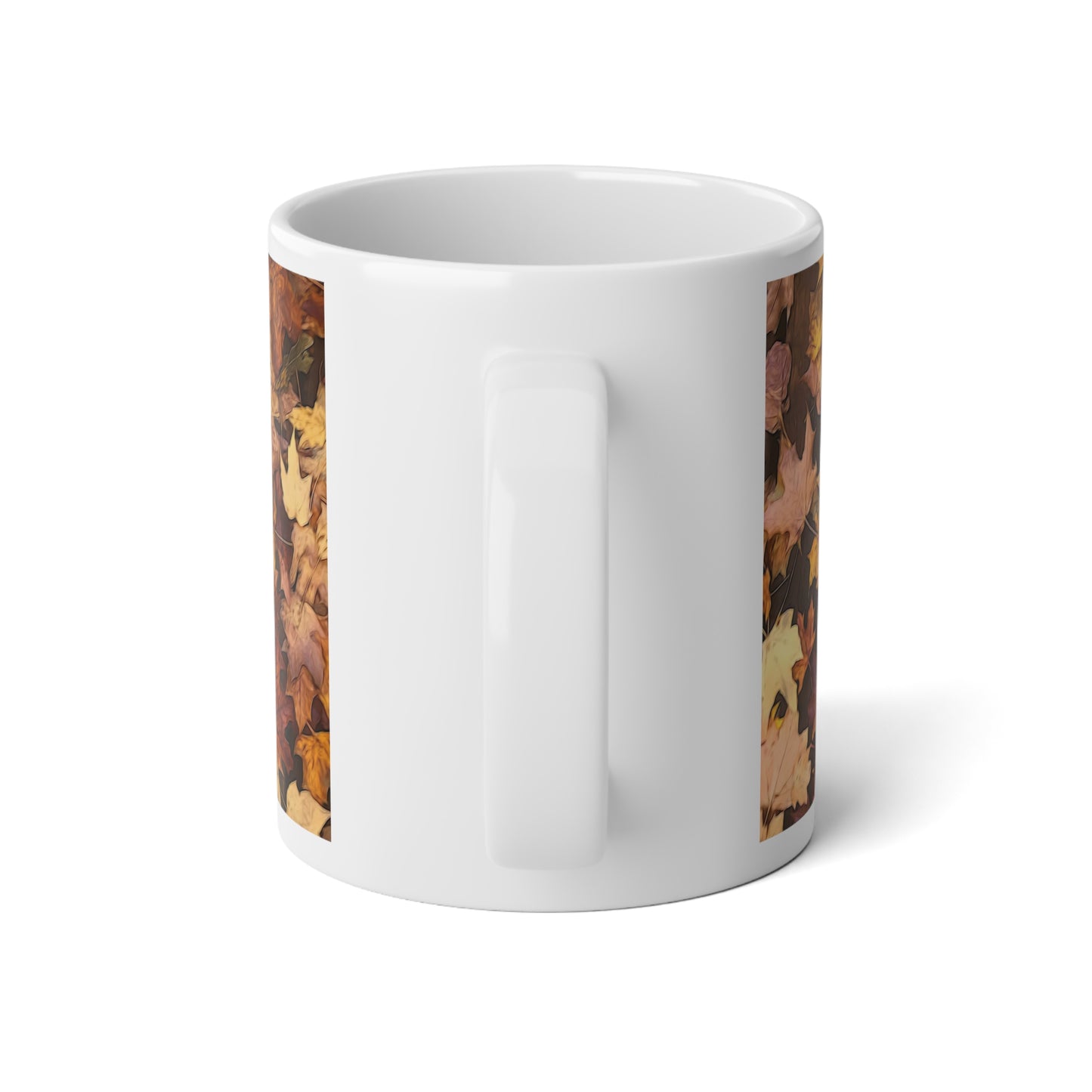 Late October Leaves 3 Jumbo Mug, Nature-Inspired Coffee Cup for Fall, Cozy Hot Drink Vessel, Thanksgiving Gift, Seasonal Decor