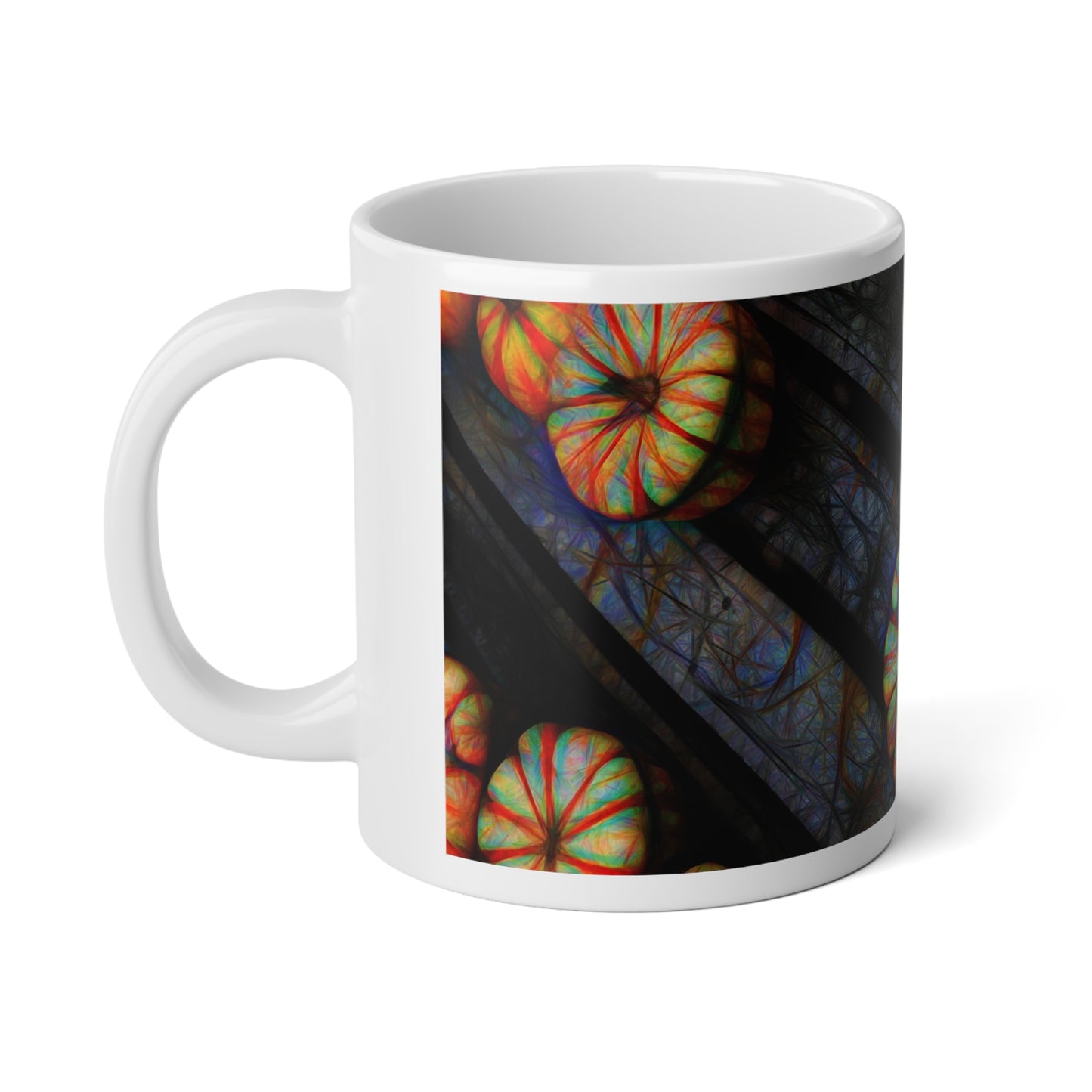 Vibrant Pumpkin Jumbo Mug, Fall Coffee Cup, Autumn Decor, Cozy Beverage Mug, Halloween Gift, Seasonal Kitchenware