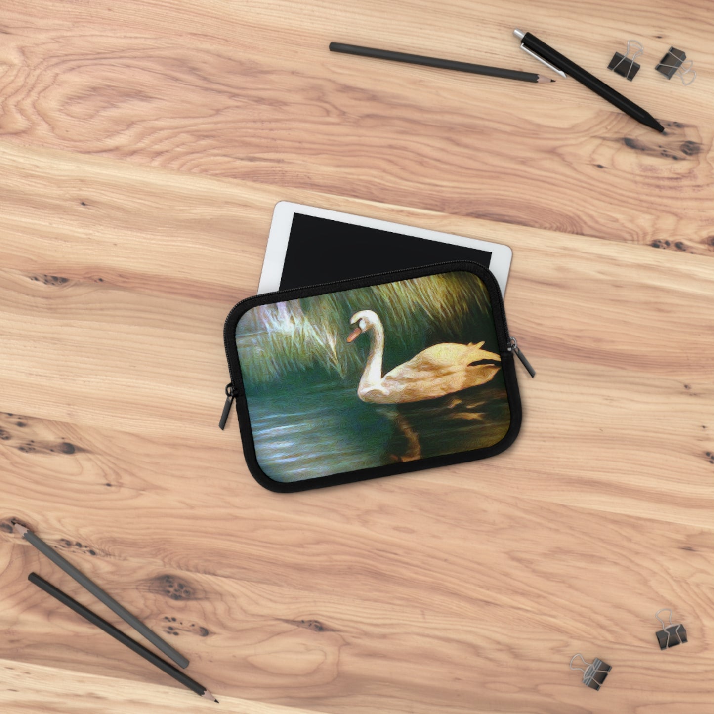 Swan Painting Laptop Sleeve
