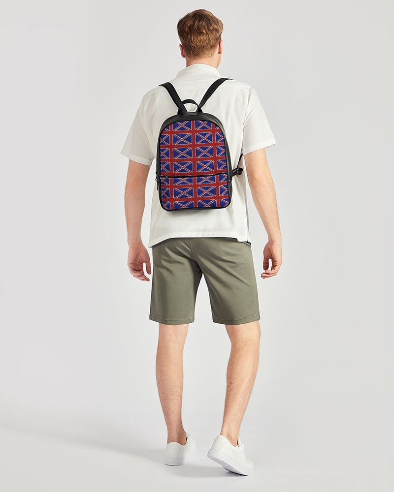 British Flag Pattern Classic Faux Leather Backpack