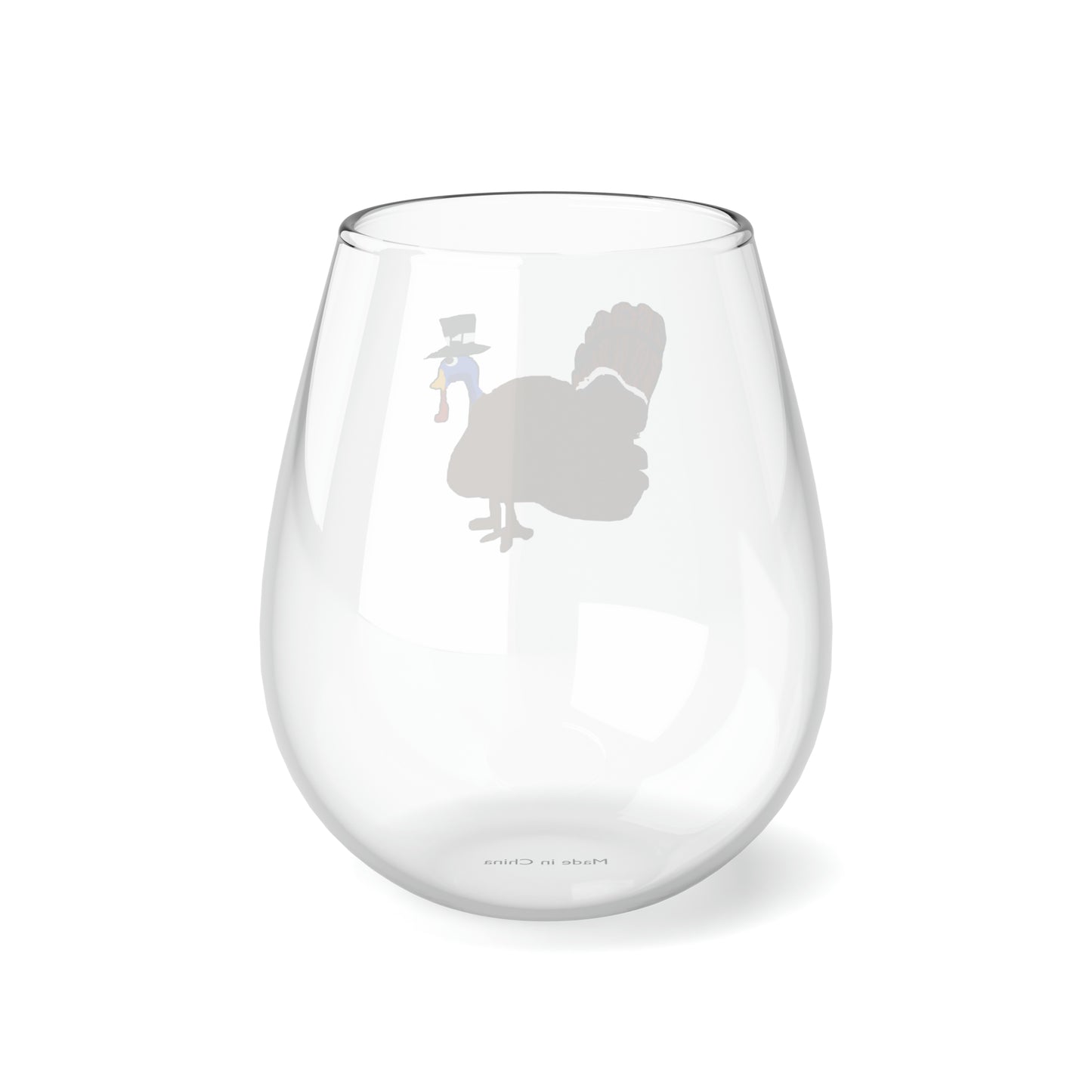 Turkey Day Stemless Wine Glass, 11.75oz