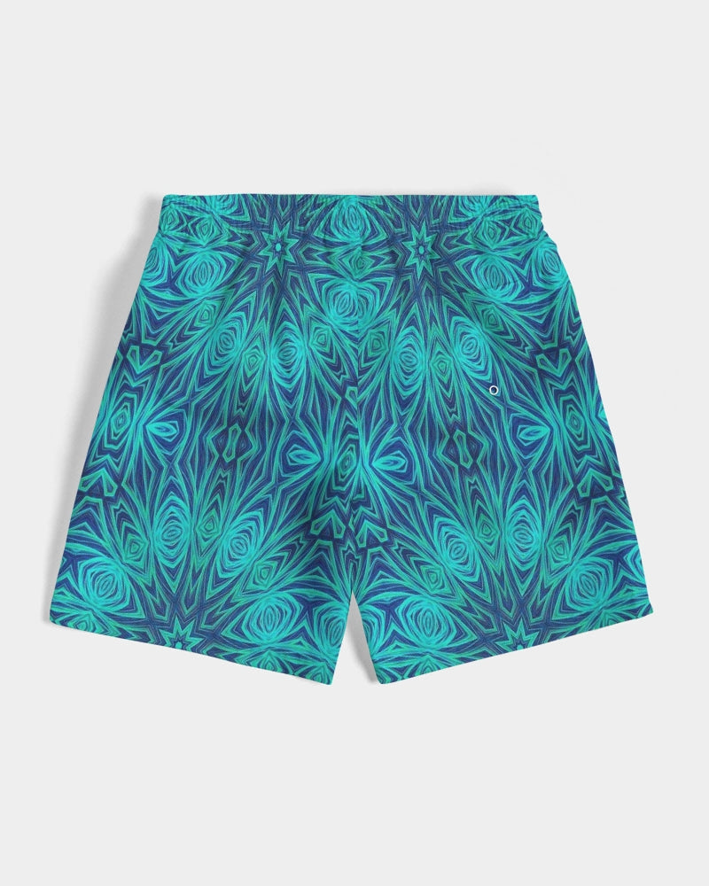 Blue Ice Kaleidoscope Men's All-Over Print Swim Trunk